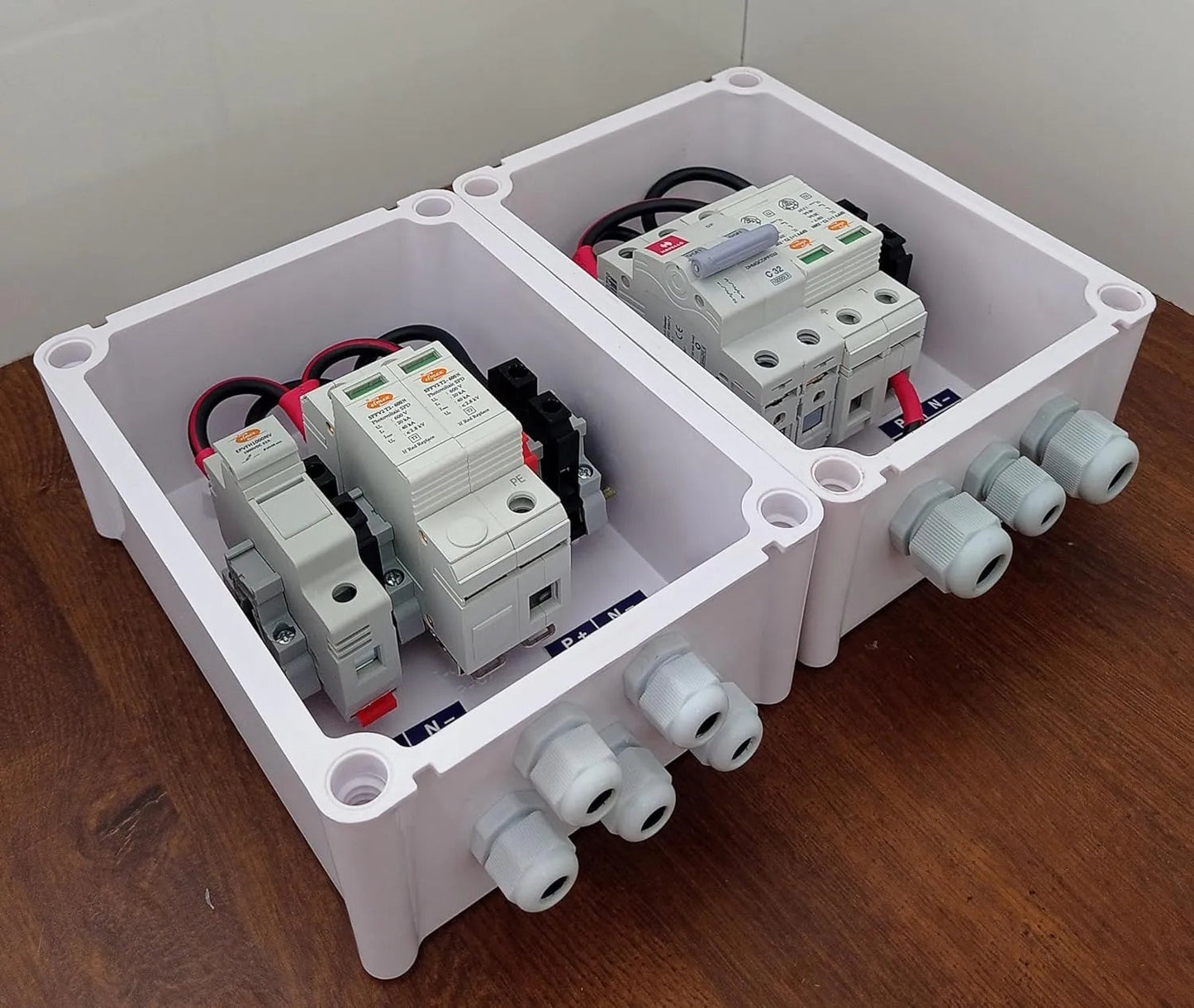 Solartek Solar ACDB Box Single Phase 32A 320V SPD + DCDB 1 In 1 Out 600V SPD (1Ph 32A Combo) VIGOOD SOLARTEK