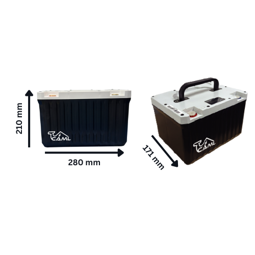 CAML 12.8 V 100 Ah, 1.28 kWh LiFePO4 - Lithium Battery