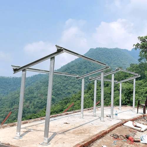 Solartek 4 Panel GI Stand High Rise With 6-7 Foot Height (550-600 watts) 5 Years Warranty