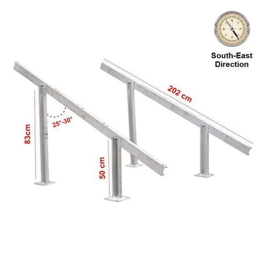 Solartek 2 Panel Stand (320 - 550 watts) 5 Years Warranty