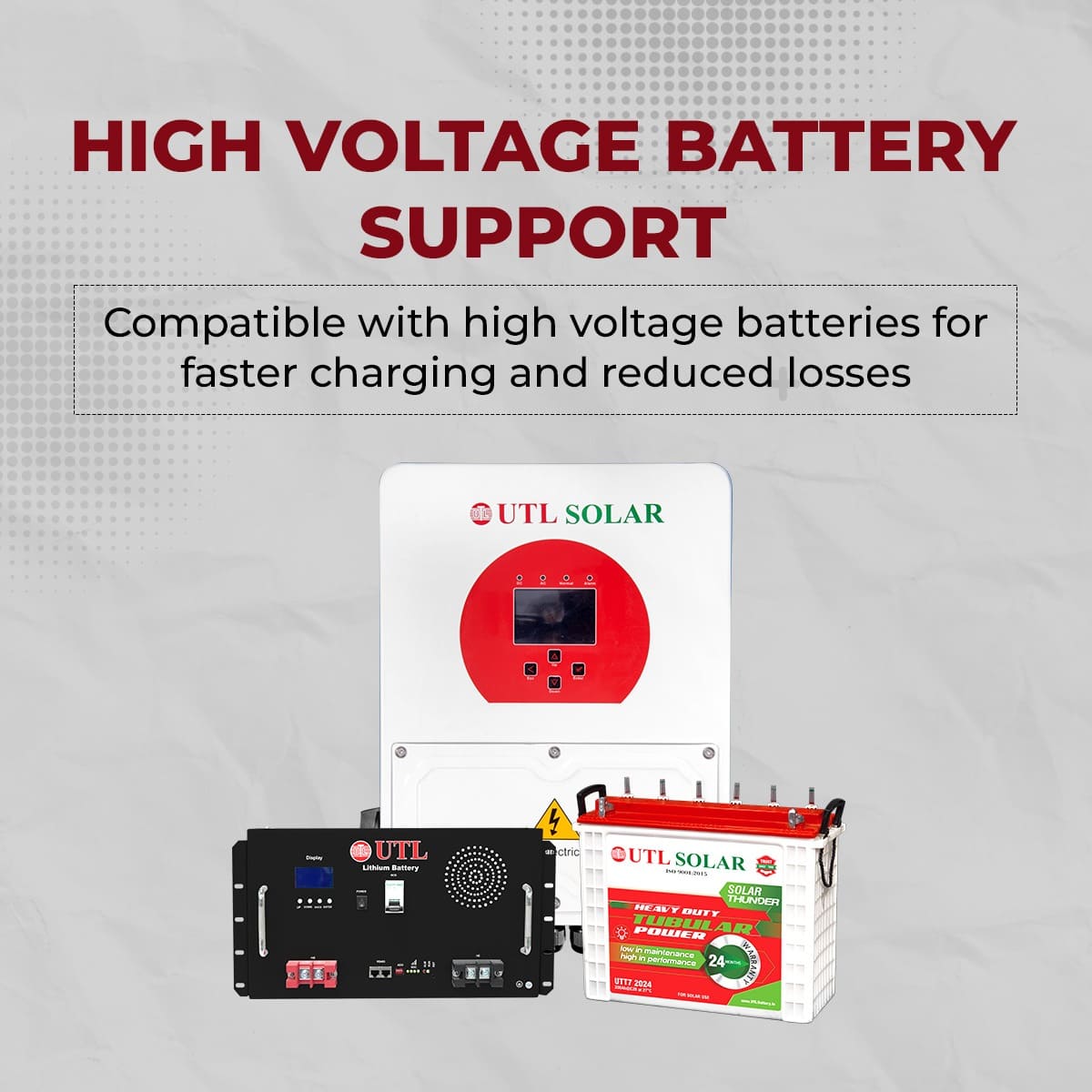 UTL 6 kVA High Frequency Single Phase Solar Hybrid Inverter 5 Years Warranty