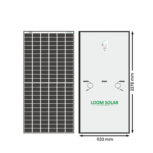 Loom Solar Mono PERC Half-Cut Shark 550 Wp, 144 Solar Cells PV Module (Pack of 2) 25 Years* Warranty