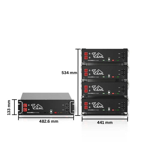 CAML 51.2 V 100 Ah, 5.12 kWh Rack-Mount Lithium Battery 5 Years Warranty