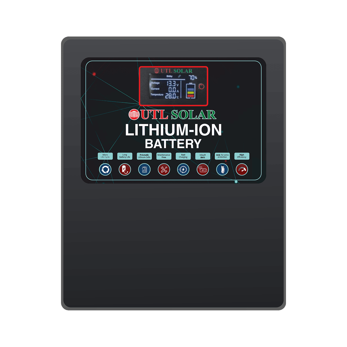 UTL 12.8V/100AH Lithium-ion Battery for Inverter | ULIBES-12.8V100AH-LP100-WM