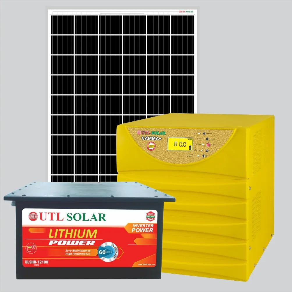 UTL 3kVA/24V Solar System with 540 Watt Solar Panel, 25.6V/100Ah Lithium Battery VIGOOD SOLARTEK