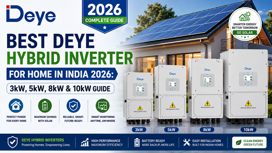Best Deye Hybrid Inverter for Home in India 2026: 3kW, 5kW, 8kW & 10kW Guide