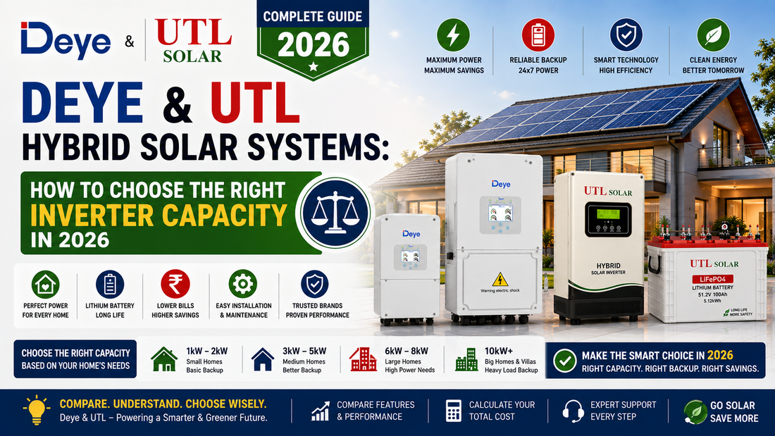 Deye & UTL Hybrid Solar Systems: How to Choose the Right Inverter Capacity in 2026