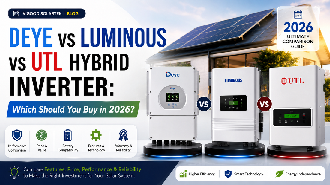 Deye vs Luminous vs UTL Hybrid Inverter: Which Should You Buy in 2026?