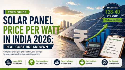 Solar Panel Price Per Watt in India 2026: Real Cost Breakdown