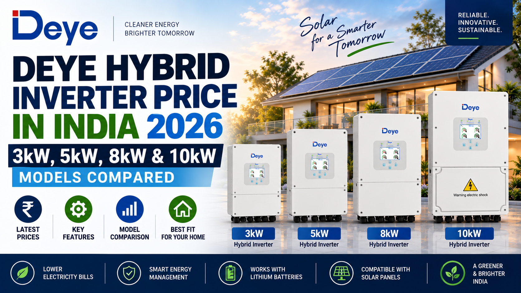 Deye Hybrid Inverter Price in India 2026: 3kW, 5kW, 8kW & 10kW Models ...