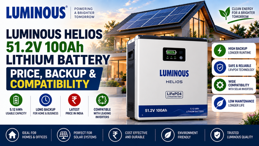 Luminous Helios 51.2V 100Ah Lithium Battery: Price, Backup & Compatibility