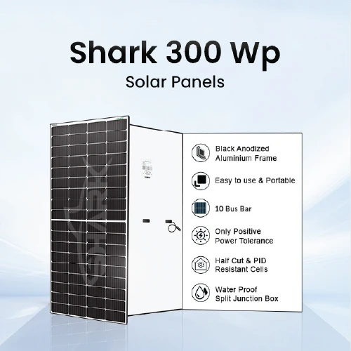 Loom Solar Panel 300 Wp - 12 V Module for Inverter Battery (80Ah-150Ah) Charging, Home Solar System (Pack of 2)