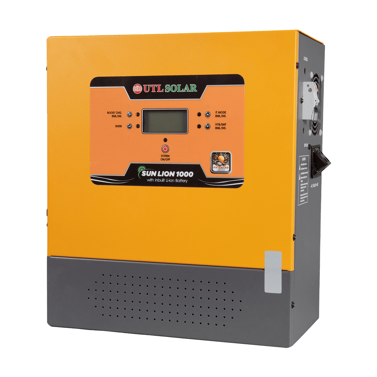 UTL SUN LION 1000 (with in-built Lithium battery) | Wall Mountable Solar Inverter 3 Years Warranty