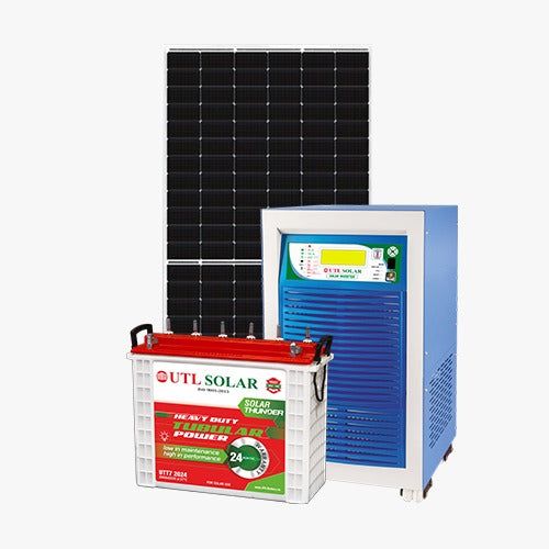 UTL 5kW/48V Hybrid Solar Panel System with 150AH Tubular Battery 5 Years Warranty