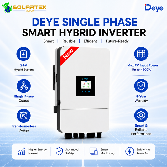 Deye 3Kw Smart Solar Hybrid Transformer Less Inverter (Single Phase) 5 Years Warranty