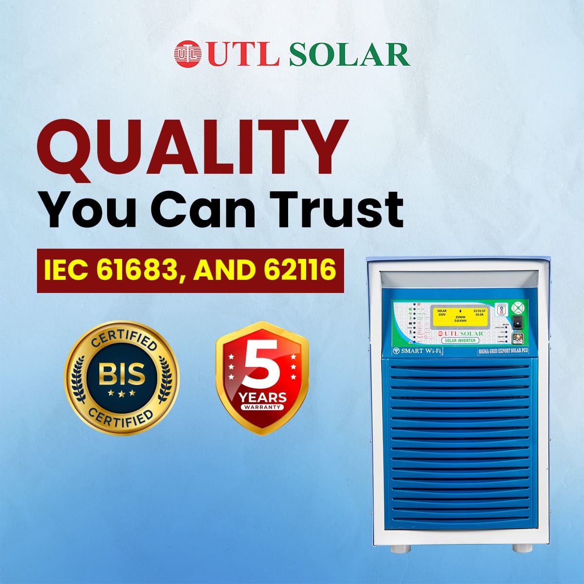 UTL Solar Sigma Pro Hybrid Solar PCU 4kVA 48V