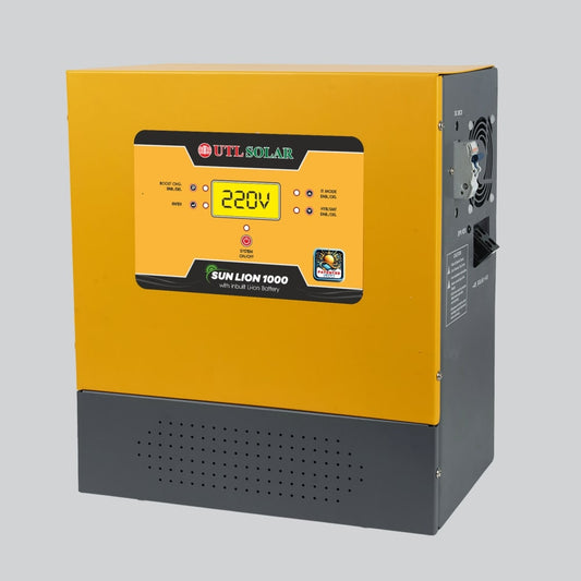 UTL SUN LION 1000 (with in-built Lithium battery) | Wall Mountable Solar Inverter