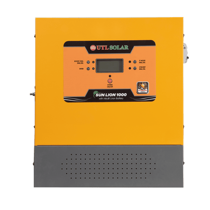 UTL SUN LION 1000 (with in-built Lithium battery) | Wall Mountable Solar Inverter 3 Years Warranty