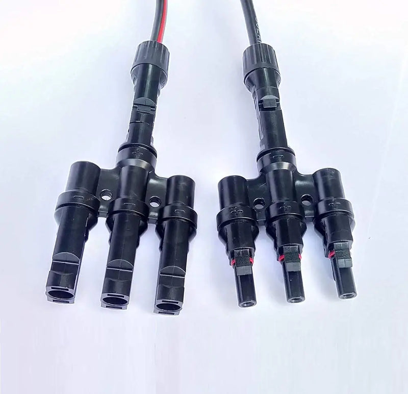 3 in 1 T3 Connector (1500V/50A) with Solar MC4 Connector (1+1 Pair)