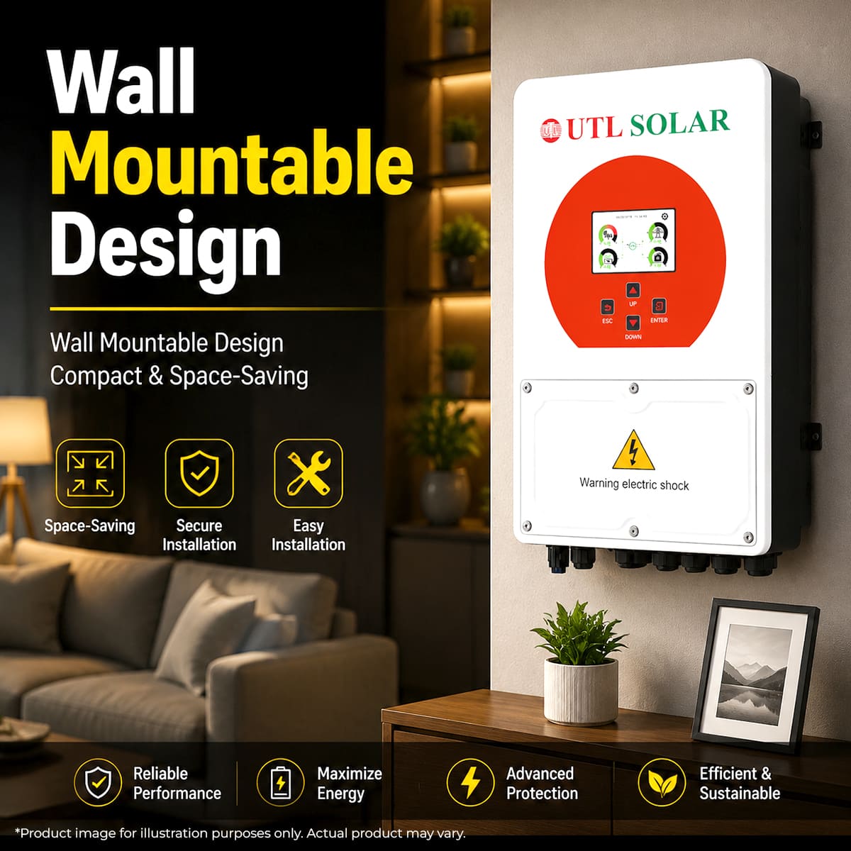 UTL Solar HYB-3.6-GXLS2 3.6kVA Solar Hybrid Inverter 3600W